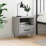 vidaXL Table de chevet sonoma gris 40x35x47 5 cm bois d’ingénierie