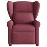 vidaXL Fauteuil de massage inclinable électrique Rouge bordeaux Tissu