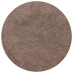 Tapis shaggy vidaXL avec support en latex Marron ø160 cm