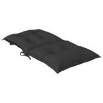 vidaXL Coussins de chaise de jardin à dossier bas lot de 6 noir