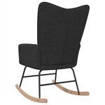 Vidaxl chaise à bascule noir tissu