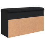 vidaXL Banc à chaussures noir 82x32x45 5 cm bois d'ingénierie