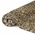 vidaXL Tapis de surface Naturel et noir 300 x 300 cm Jute
