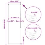 vidaXL Store enrouleur de douche 60x240 cm largeur du tissu 56 cm
