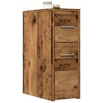vidaXL Armoire de salle de bain étroite avec roulettes vieux bois