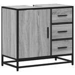 vidaXL Armoire de lavabo de salle de bain sonoma gris 65x33x60 cm