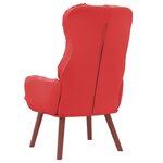 vidaXL Fauteuil relaxant Rouge 69 x 74 x 93 cm Faux cuir