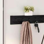 vidaXL Porte-manteau mural Chêne noir 100 x 10.5 x 10.5 cm
