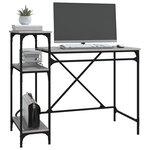 vidaXL Bureau avec étagères sonoma 105x50x90 cm bois d'ingénierie/fer