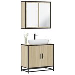 vidaXL Ensemble de meubles de salle de bain 2 Pièces chêne sonoma