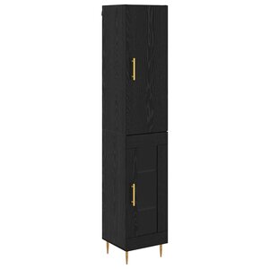 vidaXL Haut Armoire Chêne noir 34 5 x 34 x 180 cm Bois d'ingénierie