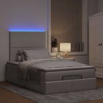 VidaXL Cadre de lit ottoman avec matelas taupe 120x190 cm tissu