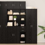 vidaXL Cabinet de rangement slim Chêne noir 30 x 42.5 x 225 cm