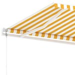 vidaXL Auvent automatique sur pied 300x250 cm Jaune/Blanc