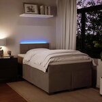 vidaXL Sommier à lattes de lit et matelas Gris clair 120x200cm Velours