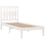 vidaXL Cadre de lit sans matelas blanc bois massif 90x200 cm