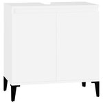 vidaXL Ensemble de meubles salle de bain 3 Pièces blanc bois d'ingénierie