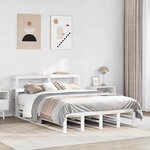 vidaXL Cadre de lit sans matelas blanc 120x200 cm bois de pin massif