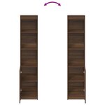 vidaXL Buffet haut chêne marron 37 5x35x180 cm bois d'ingénierie