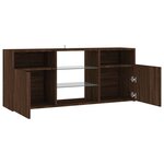 vidaXL Meuble TV avec lumières LED Chêne marron 120x30x50 cm