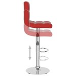 vidaXL Tabouret de bar Rouge bordeaux Similicuir