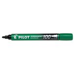 Marqueur Permanent SCA 100 pointe Ogive Fine / Moyenne Vert x 12 PILOT