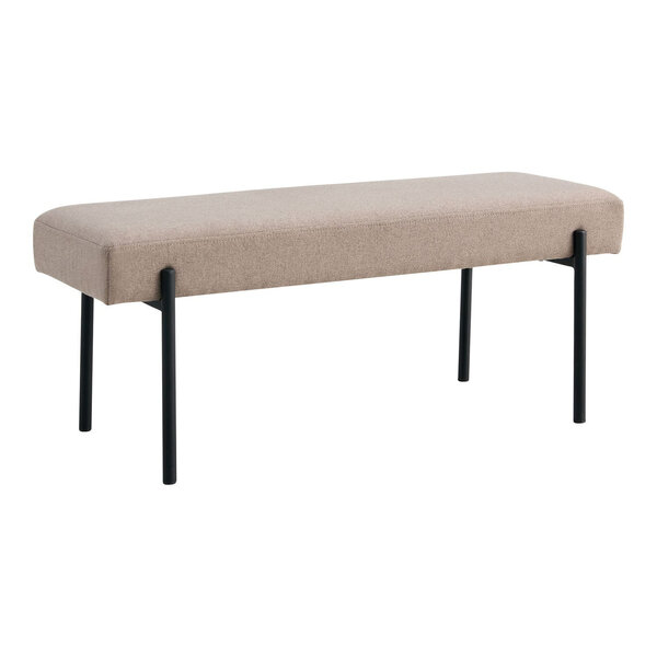 Banc marron avec pieds noirs 100 x 36 x 42 5 cm