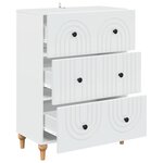 vidaXL Armoire à tiroirs Blanc 66 x 34 5 x 90 cm Bois d'ingénierie
