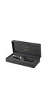 PARKER Duofold International stylo plume, Noir, attributs palladium, plume moyenne en or 18k, en écrin