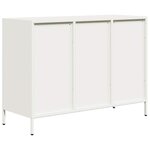 vidaXL Buffet blanc 101 5x39x73 5 cm acier laminé à froid