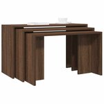 vidaXL Tables gigognes 3 Pièces chêne marron bois d'ingénierie