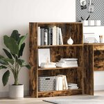 vidaXL Bibliothèque chêne fumé 80x24x109 cm bois d'ingénierie