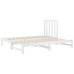 vidaXL Lit coulissant sans matelas blanc 2x(90x200) cm