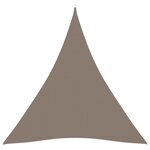 vidaXL Voile de parasol Tissu Oxford triangulaire 3x3x3 m Taupe