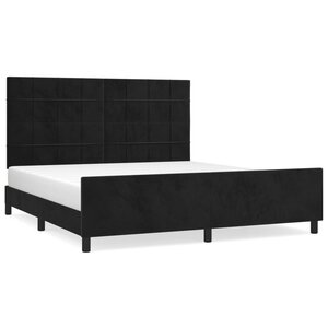 vidaXL Cadre de lit sans matelas noir velours