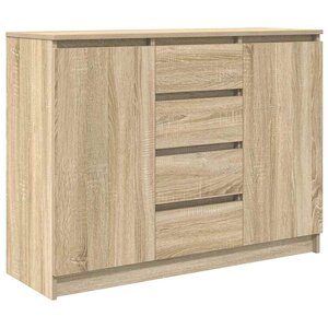 vidaXL Buffet avec tiroirs chêne sonoma 100 5x35x76 cm bois ingénierie