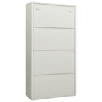 vidaXL Armoire à casiers Gris clair 90x40x180 cm Acier