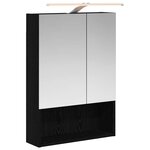 vidaXL Armoire Miroir de Salle de Bain Chêne noir 50 x 14 5 x 70 cm