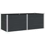 vidaXL Jardinière surélevée Noir 250 x 100 x 91 cm WPC et Aluminium