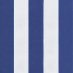 vidaXL Coussin de banc de jardin rayures bleues et blanches 120x50x4cm