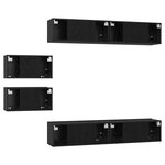 vidaXL Ensemble meuble TV 6 Pièces Chêne noir 80 x 30 x 30.5 cm