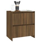 vidaXL Buffet Chêne marron 70x41x75 cm Bois d'ingénierie