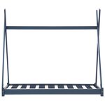 vidaXL Cadre de lit d'enfant Gris Bois de pin massif 90 x 200 cm