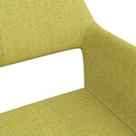 Vidaxl chaises pivotantes de salle à manger 2 pièces vert tissu