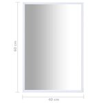 vidaXL Miroir Blanc 60x40 cm