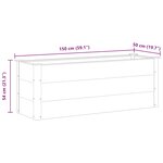 vidaXL Lit surélevé de jardin WPC 150x50x54 cm Gris