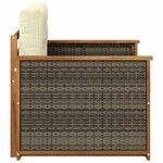 vidaXL Sofa de milieu extérieur Bois d'Acacia Massif Naturel