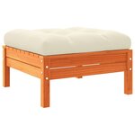 vidaXL Canapé de jardin avec coussins et repose-pied 2 places