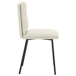 vidaXL Chaises à manger lot de 4 Crème Velours