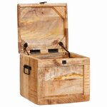 vidaXL Boîte de Rangement avec stockage bois de manguier massif